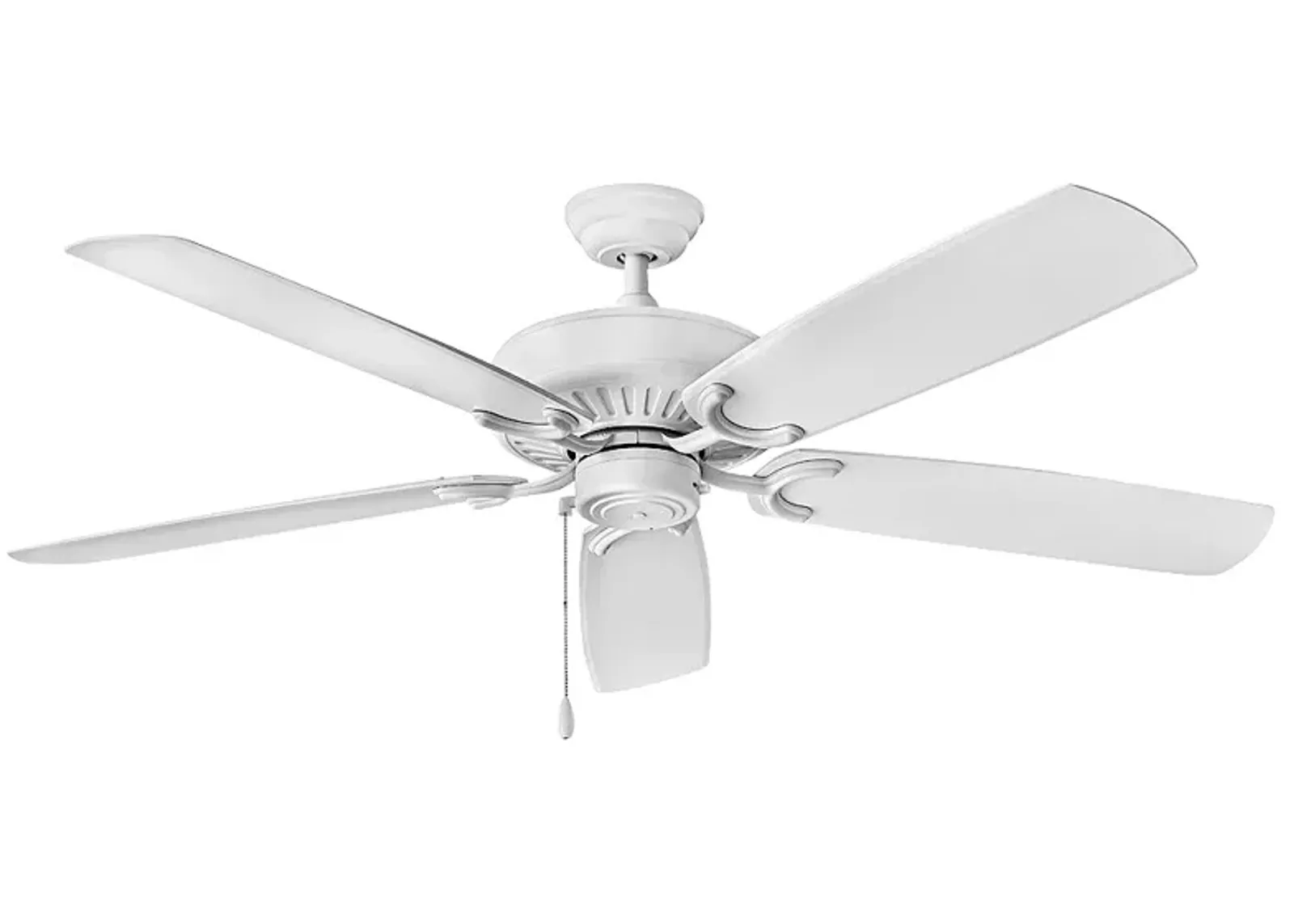 60" Hinkley Oasis Chalk White Ceiling Fan with Pull Chain