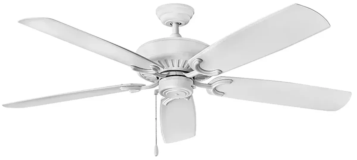 60" Hinkley Oasis Chalk White Ceiling Fan with Pull Chain