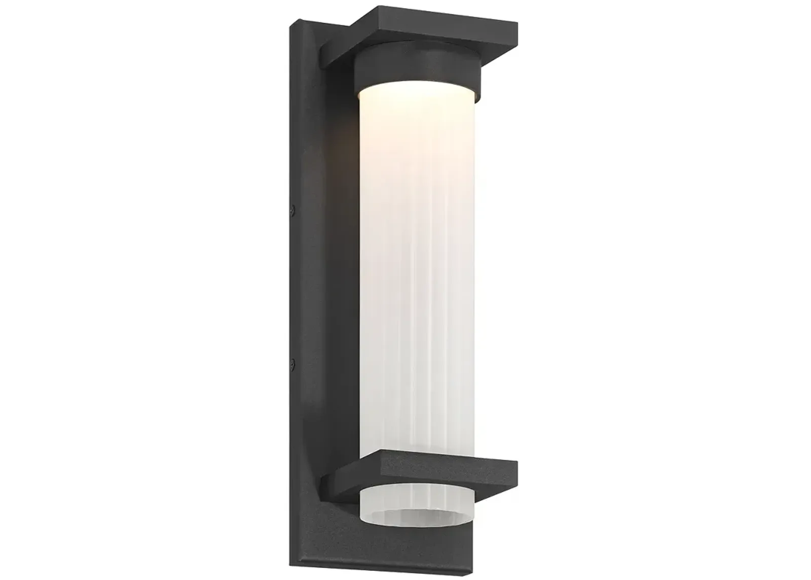 Possini Euro Kathleen 14" High Sand Black LED Outdoor Wall Light