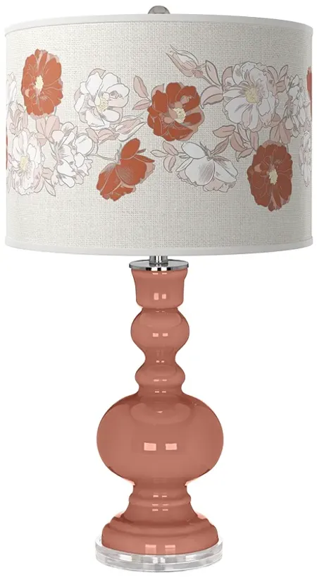 Rojo Dust Rose Bouquet Apothecary Table Lamp