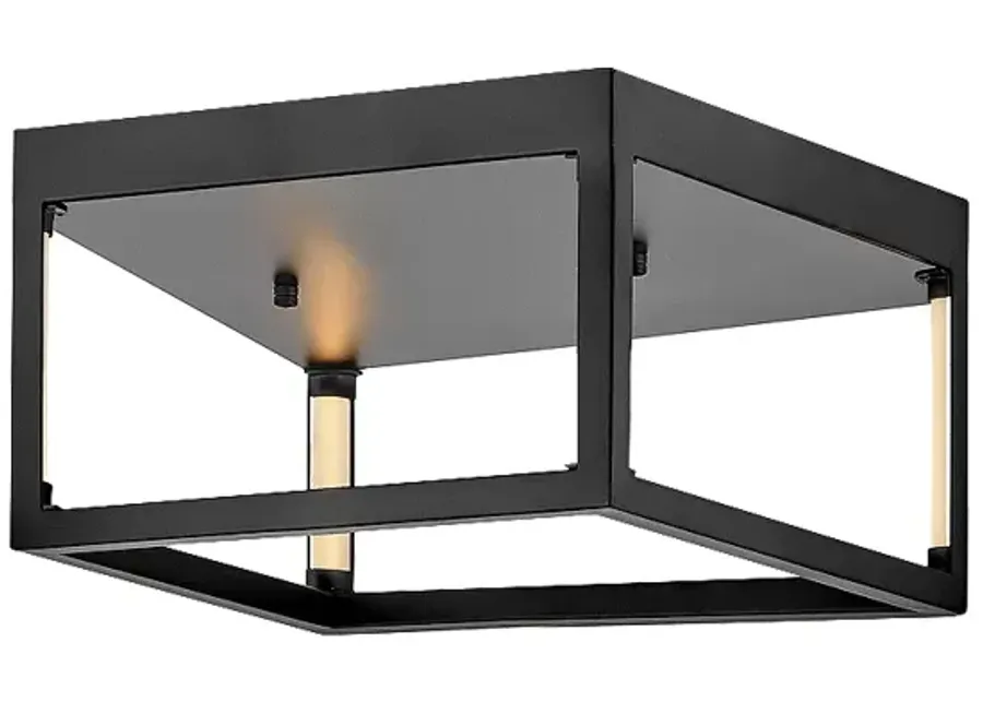 Hinkley- Onyx Small LED Flush Mount- 14" Black