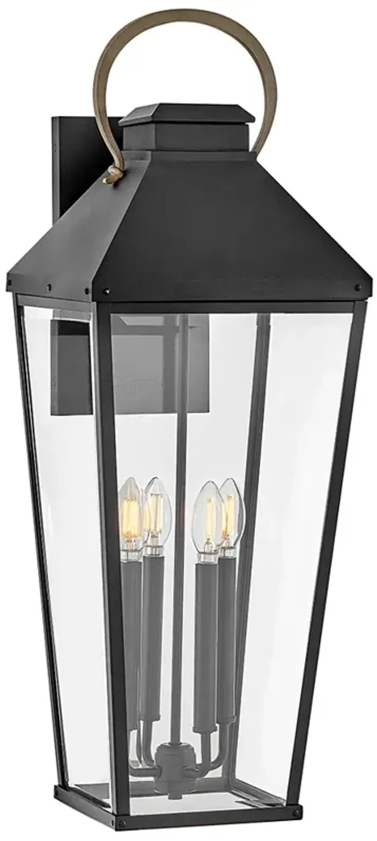 Hinkley Dawson 31" High Black 4-Light Outdoor Wall Light