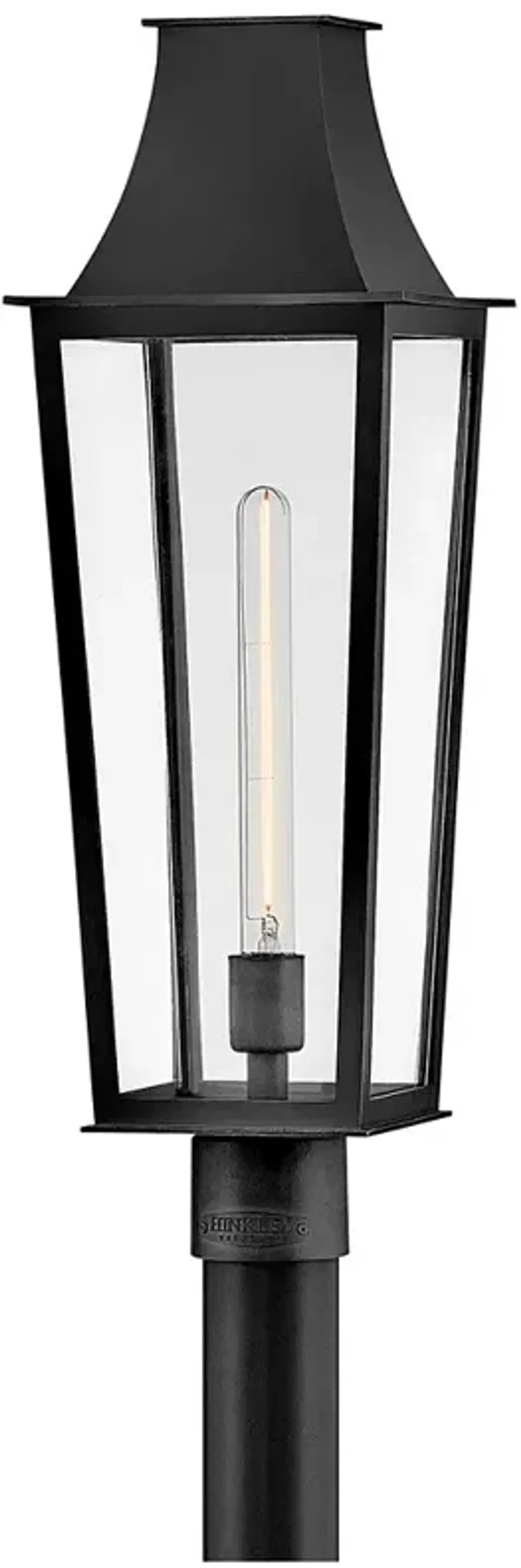 Hinkley Outdoor Georgetown Large Post Top Lantern 8.5" Black