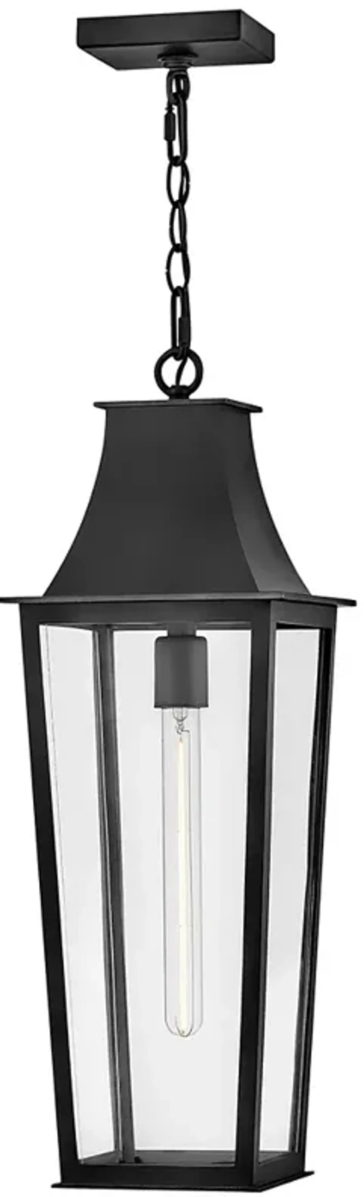 Hinkley Outdoor Georgetown Large Hanging Lantern 8.5" Black