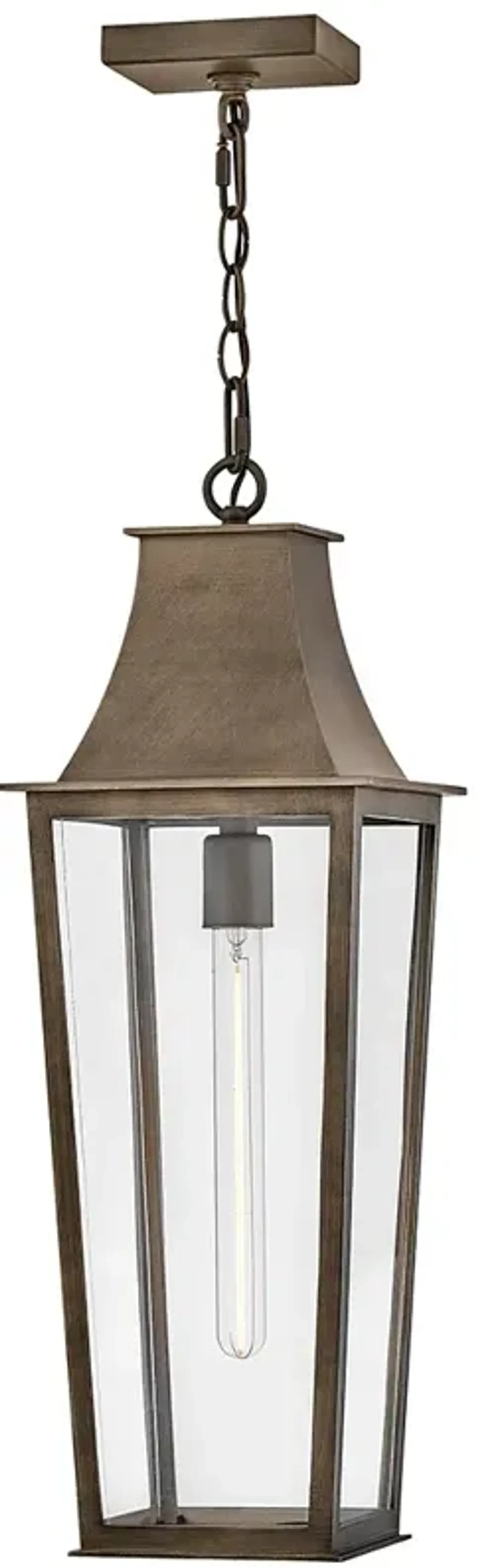 Hinkley Outdoor Georgetown Large Hanging Lantern 8.5" Burnished Bronze