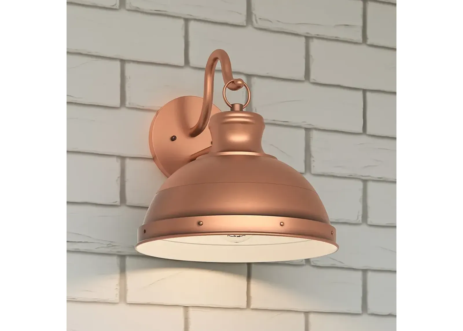 Jameson 11 3/4" High Aged Copper Outdoor Wall Light