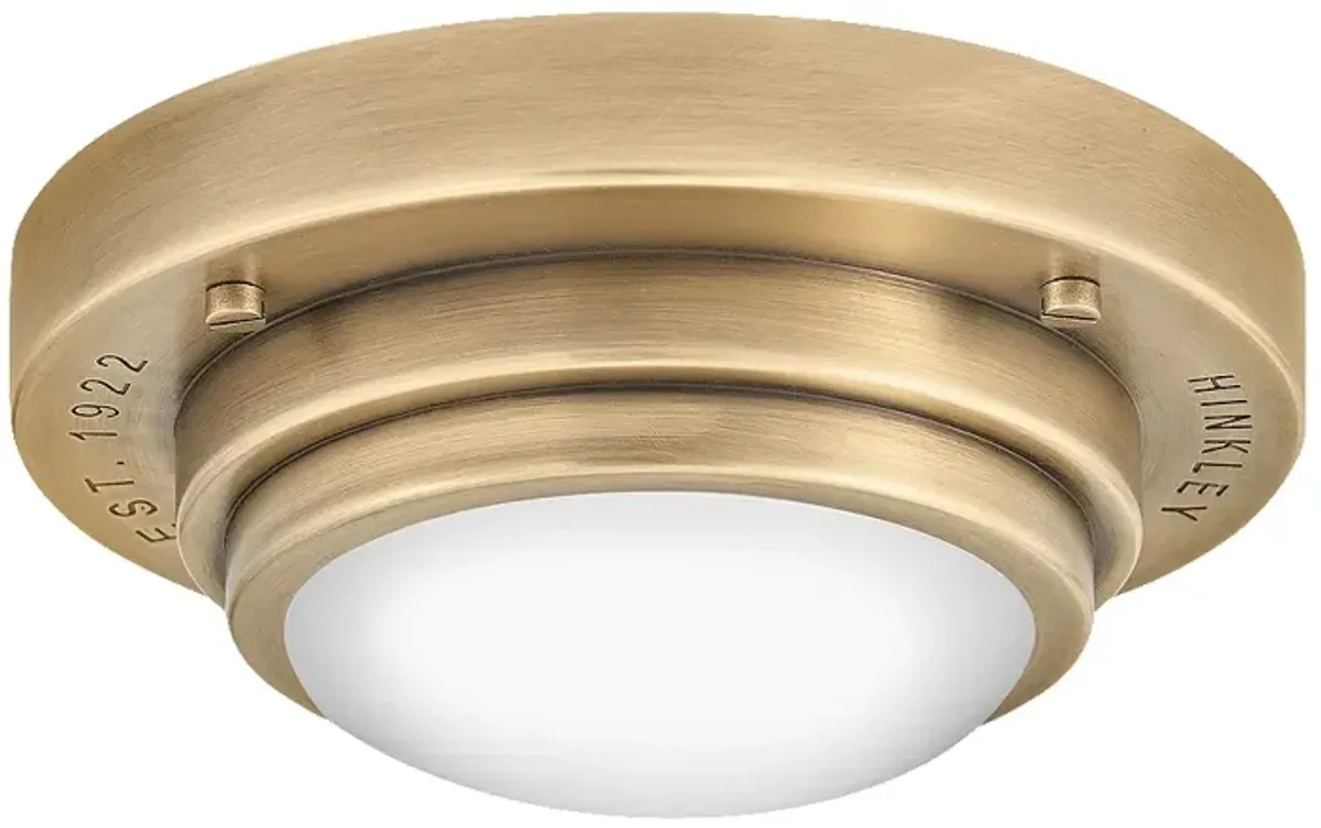 Hinkley Porte  7" Wide Heritage Brass Small Flush Mount or Sconce