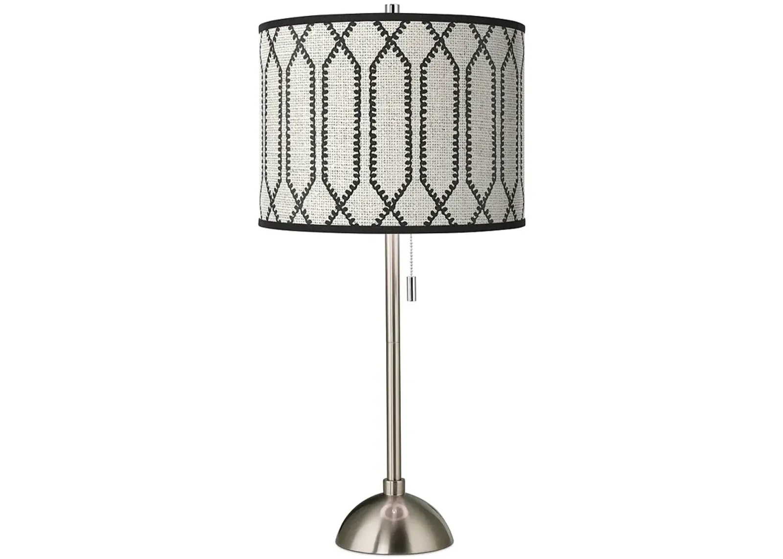 Rustic Chic Giclee Brushed Nickel Table Lamp