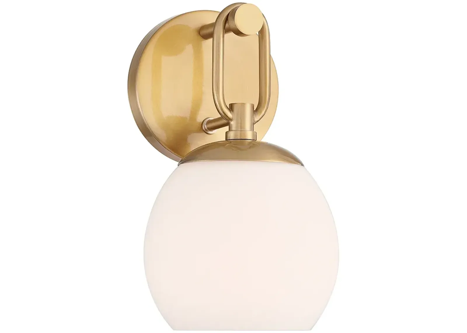 Possini Euro Opal 10 1/2" High Warm Brass Wall Sconce