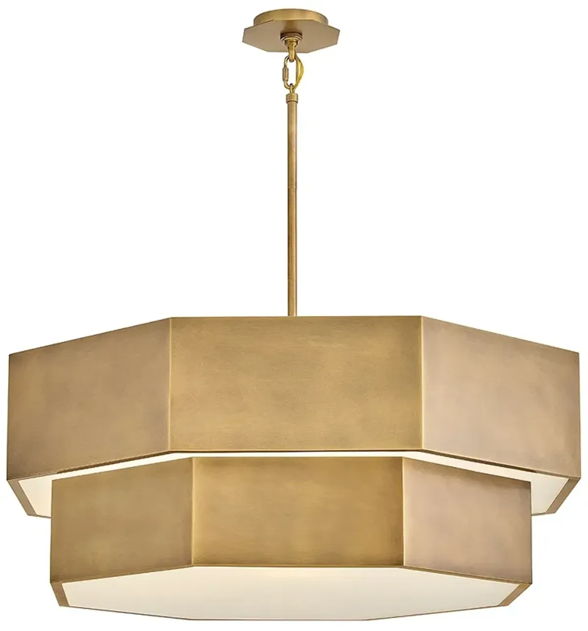 Hinkley Interior Facet Medium Convertible Chandelier 38" Heritage Bras