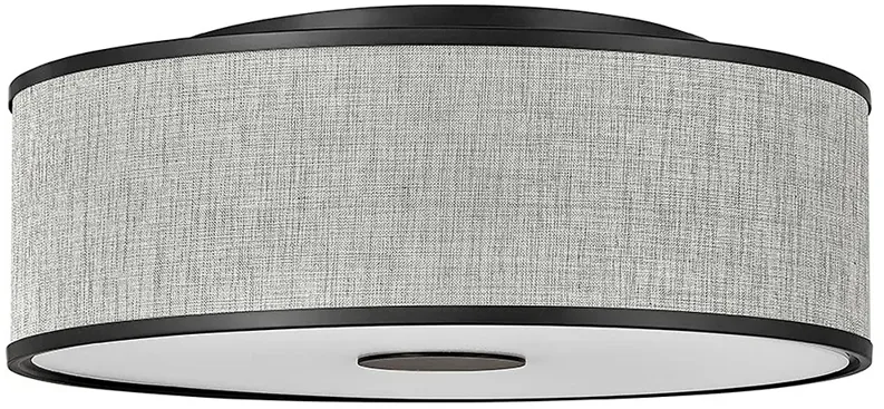 Halo 24 1/4" Wide Black Ceiling Light with Gray Shade