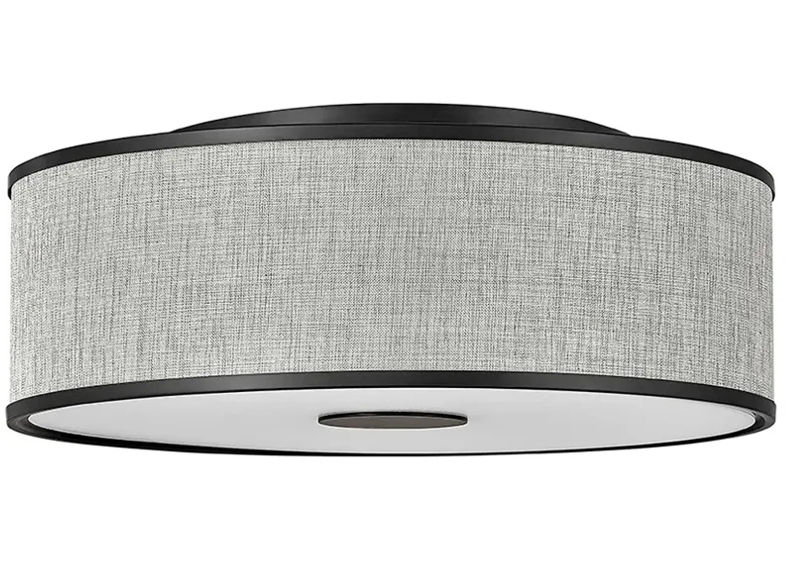 Halo 24 1/4" Wide Black Ceiling Light with Gray Shade