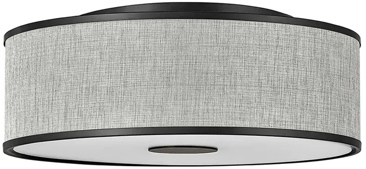 Halo 24 1/4" Wide Black Ceiling Light with Gray Shade