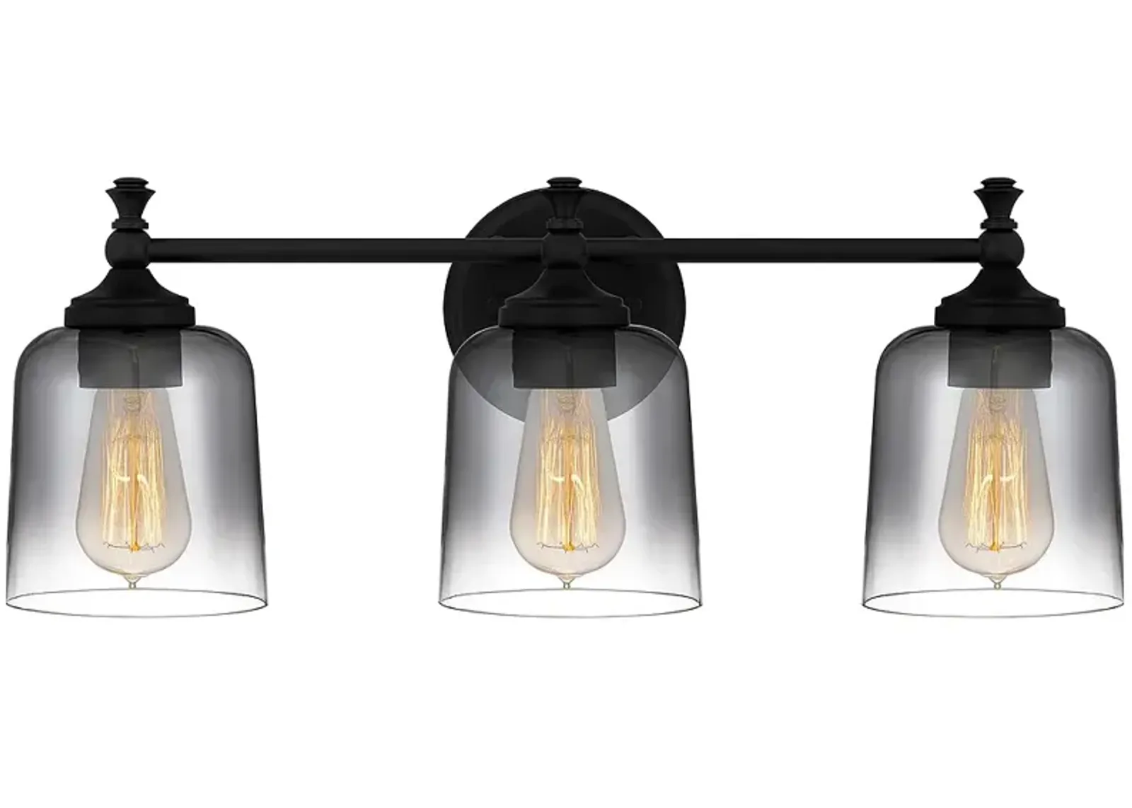 Jenson 3-Light Matte Black Vanity Light