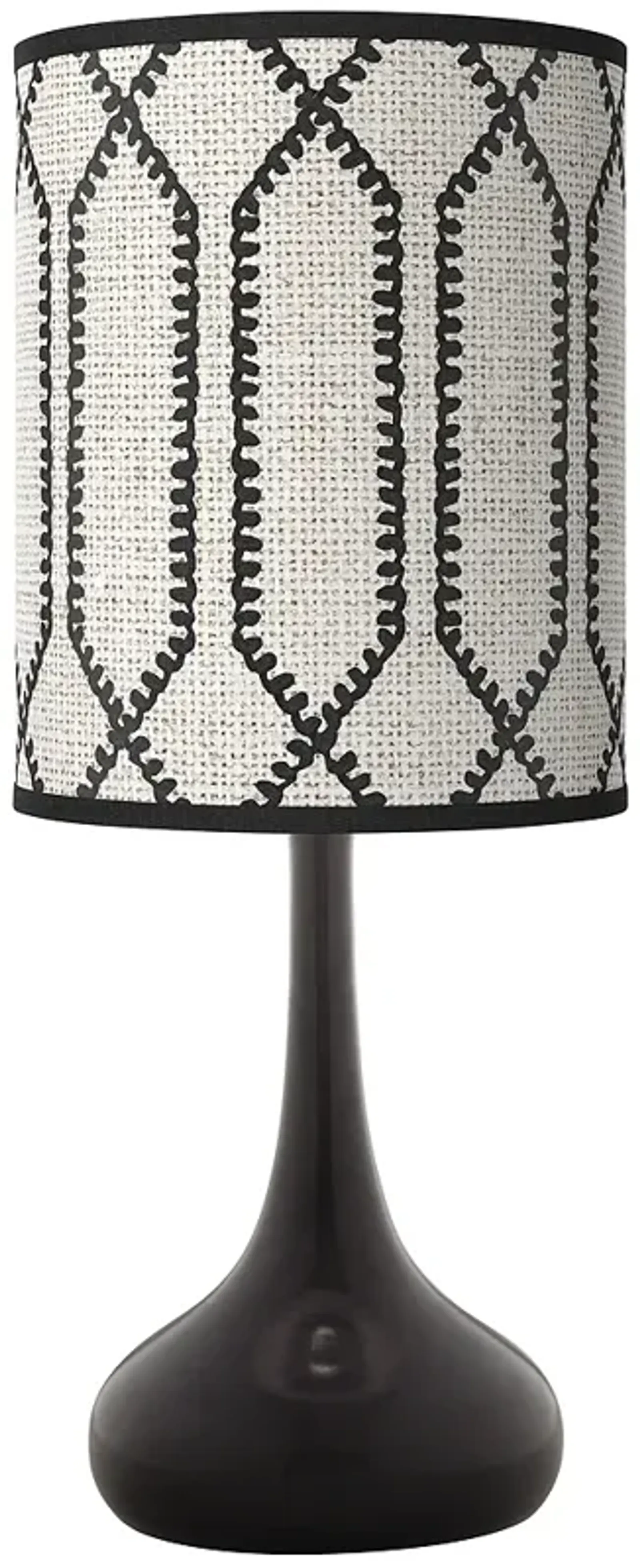 Rustic Chic Giclee Black Droplet Table Lamp