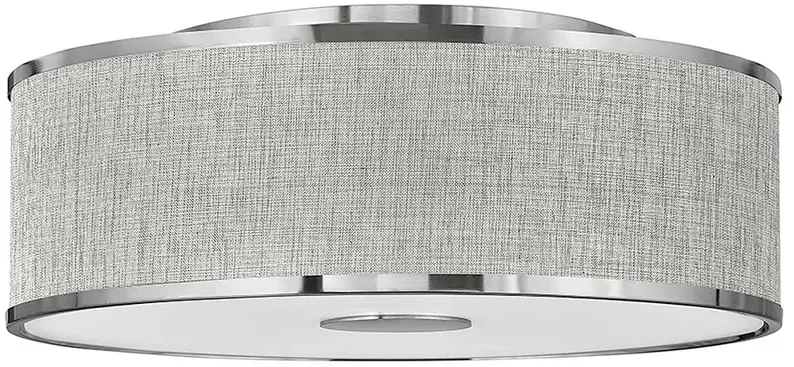 Halo 24 1/4" Wide Nickel Ceiling Light with Gray Shade