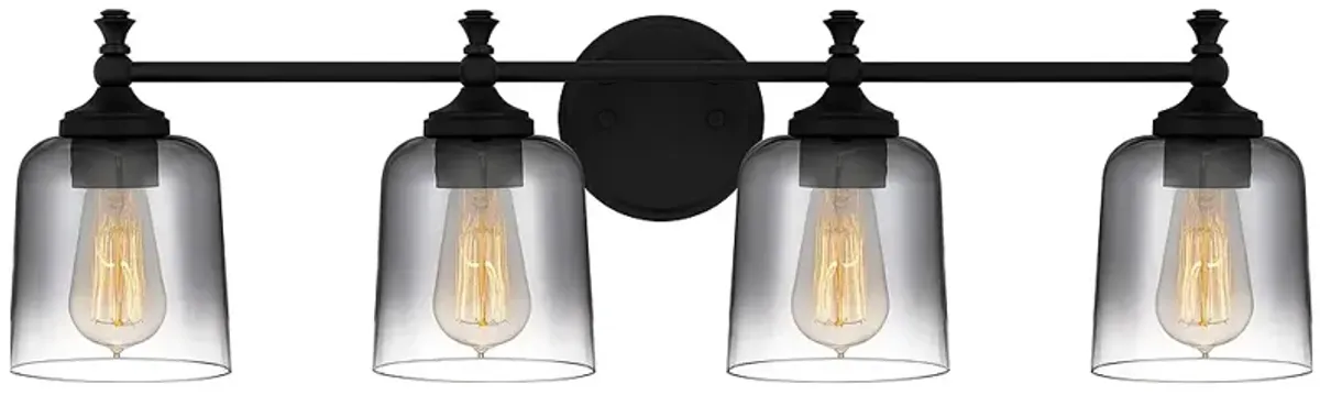 Jenson 4-Light Matte Black Vanity Light