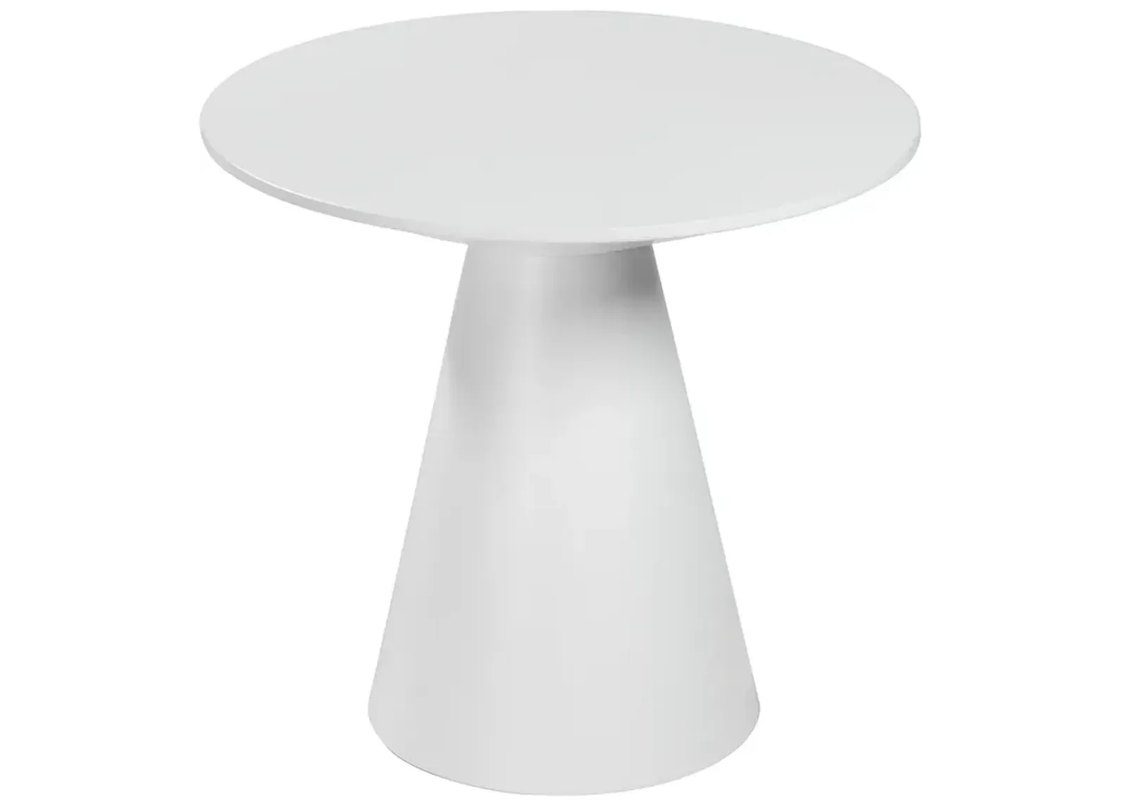 Wesley 23 1/2" Wide White Lacquered Wood Round Side Table