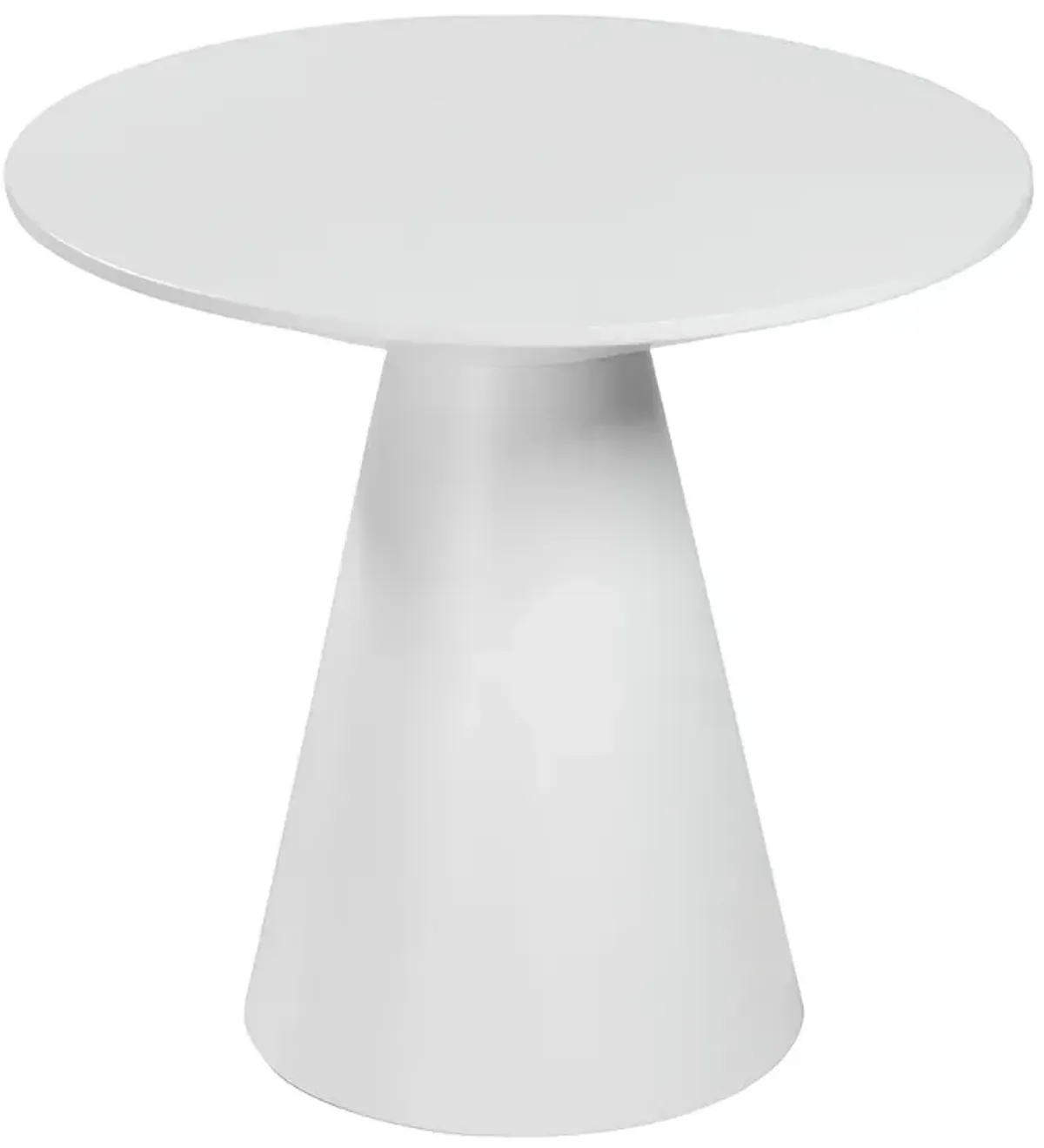 Wesley 23 1/2" Wide White Lacquered Wood Round Side Table