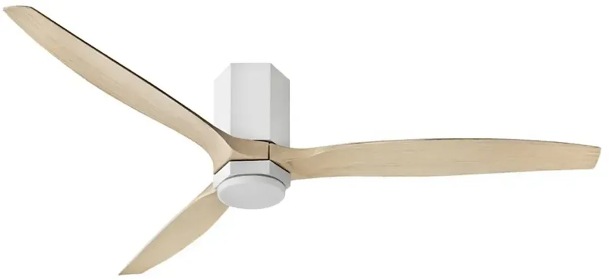 60" Hinkley Facet Matte White LED Smart Outdoor Ceiling Fan