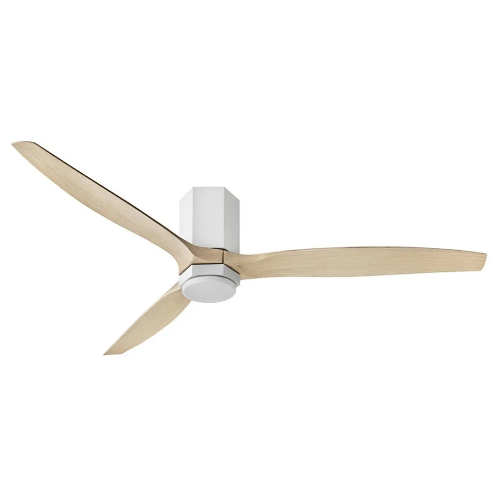 60" Hinkley Facet Matte White LED Smart Outdoor Ceiling Fan