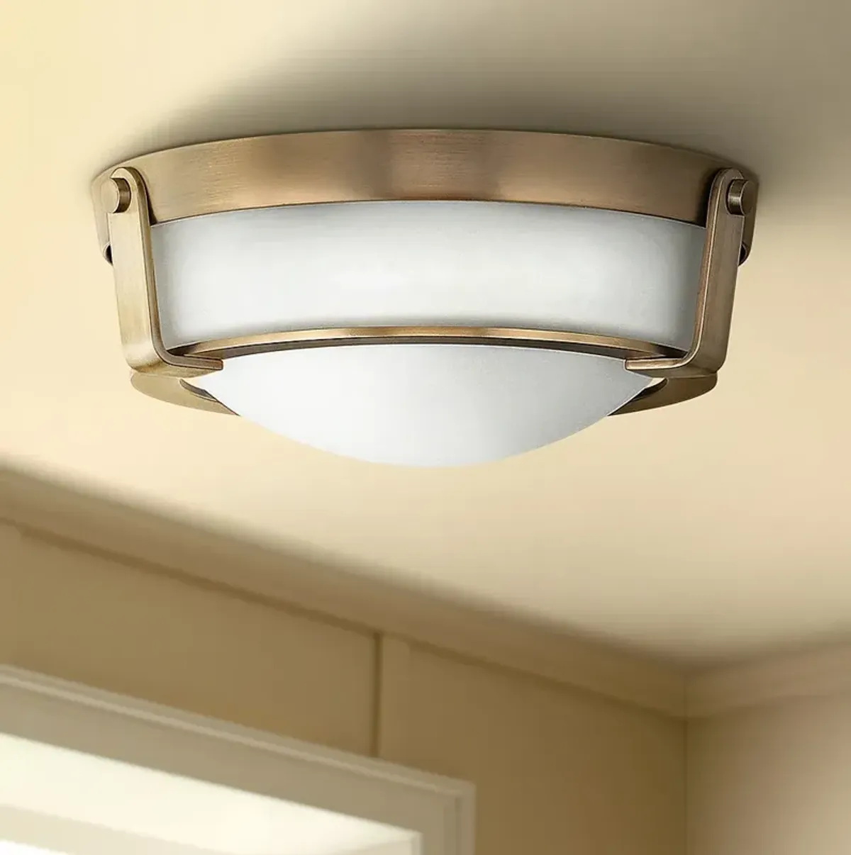 Hinkley Hathaway 13" Wide Heritage Brass Ceiling Light