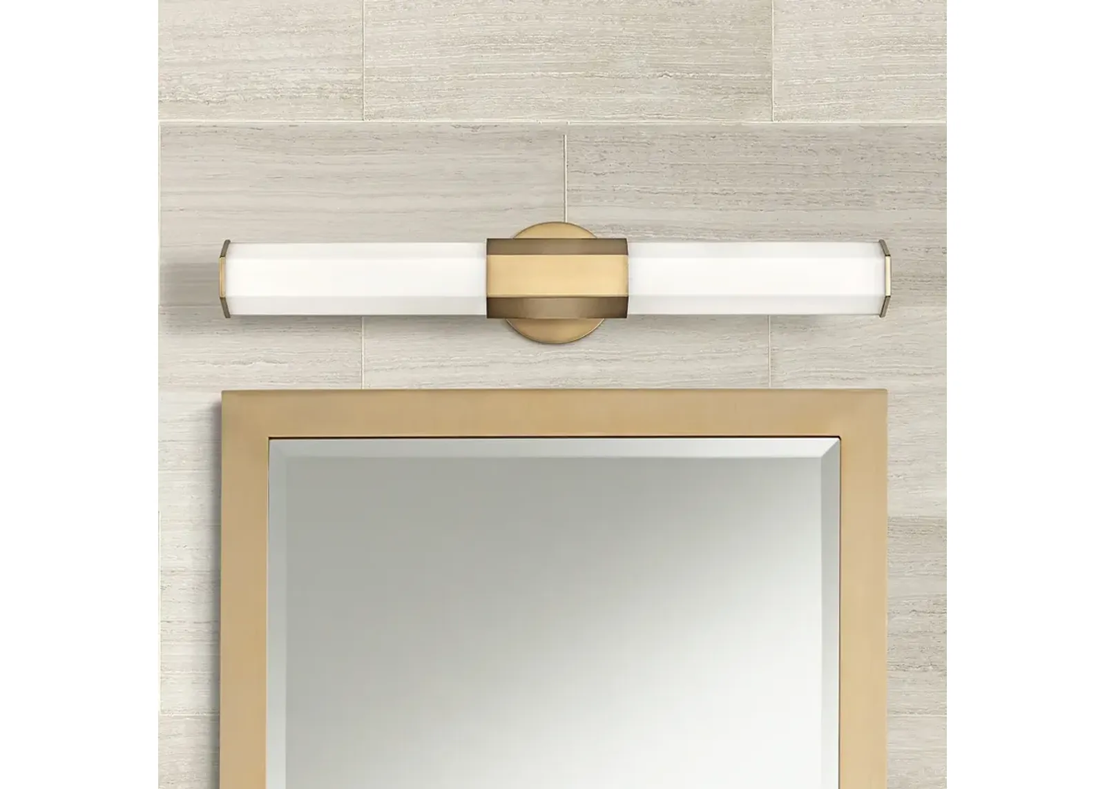 Hinkley Facet 26" Wide Heritage Brass LED Bath Light