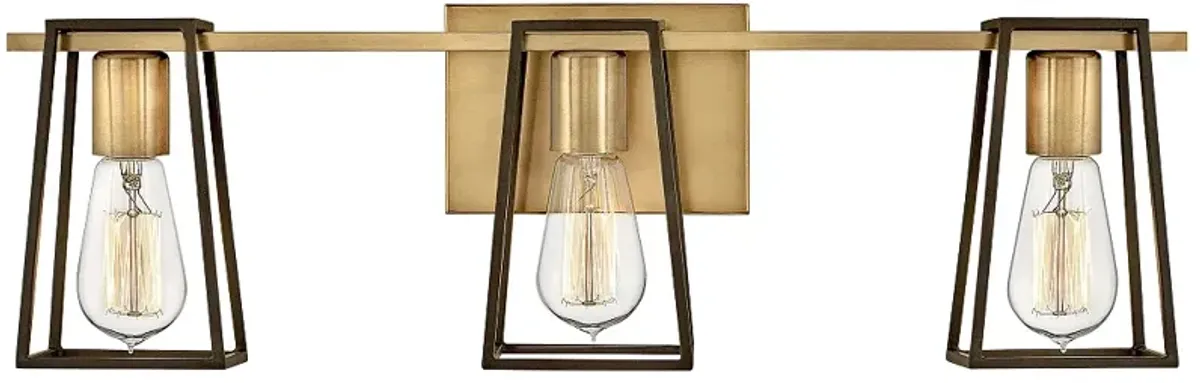 Hinkley Filmore 24" Wide Heritage Brass 3-Light Bath Light