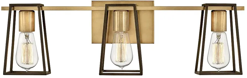 Hinkley Filmore 24" Wide Heritage Brass 3-Light Bath Light