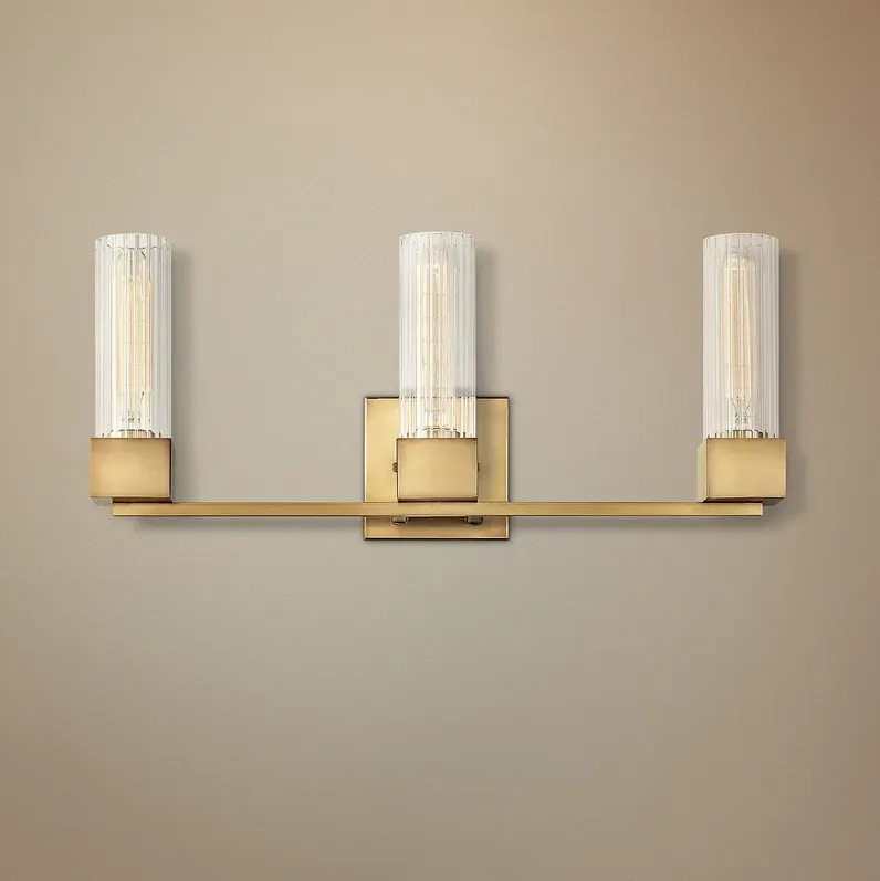 Hinkley Xander 23" Wide Heritage Brass 3-Light Bath Light