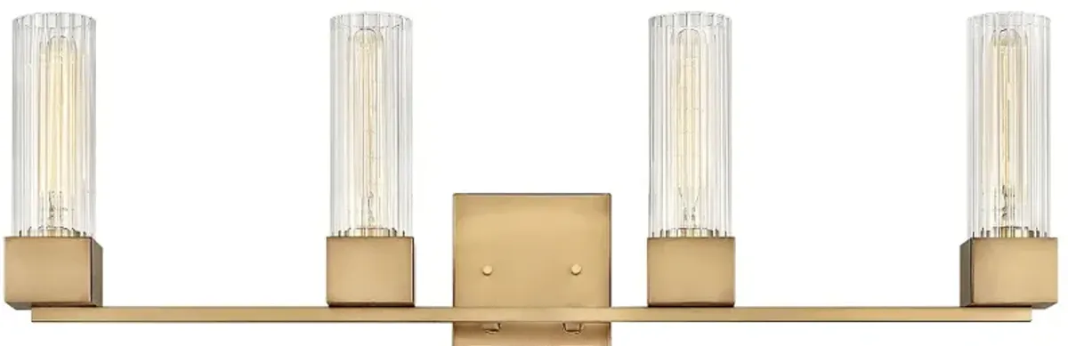 Hinkley Xander 32" Wide Heritage Brass 4-Light Bath Light