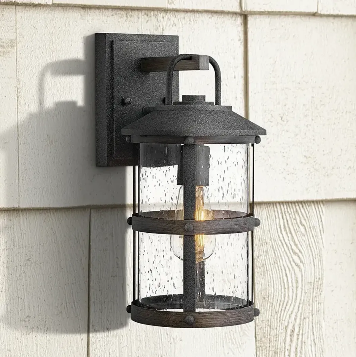 Hinkley Lakehouse 14 1/2" High Aged Zinc Outdoor Wall Light