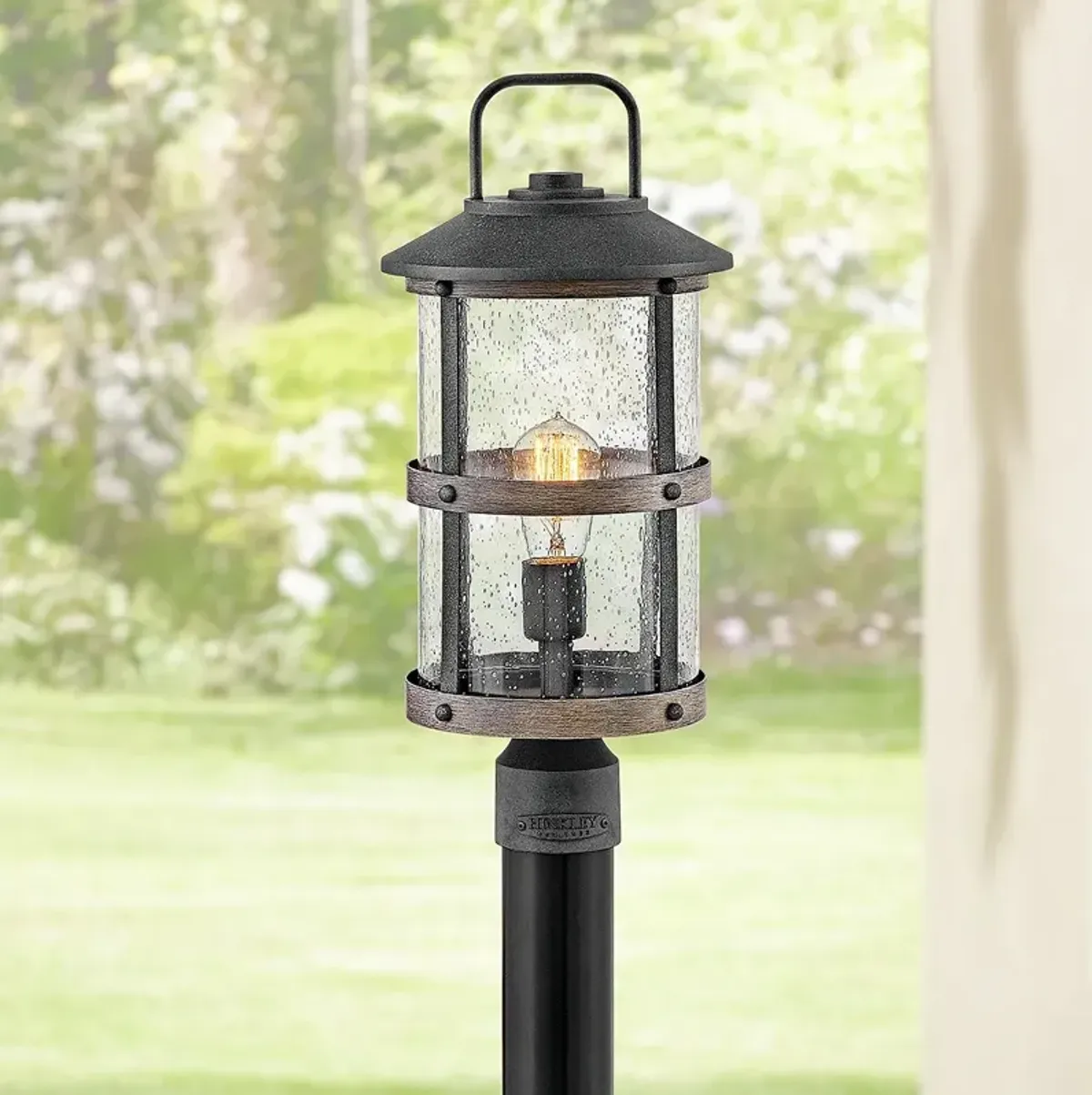 Hinkley Lakehouse 18 3/4" High Aged Zinc Outdoor Post Light