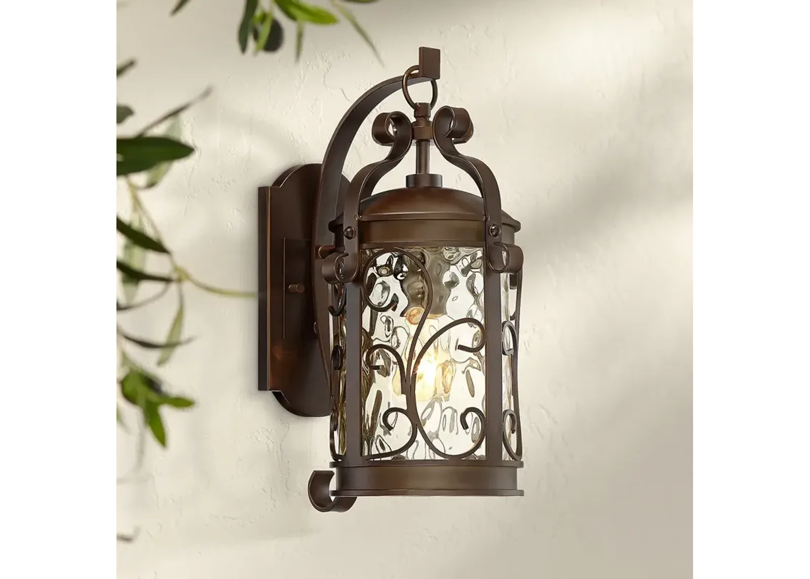 Conway 17 1/2" High Oil-Rubbed Bronze Scroll Outdoor Wall Light