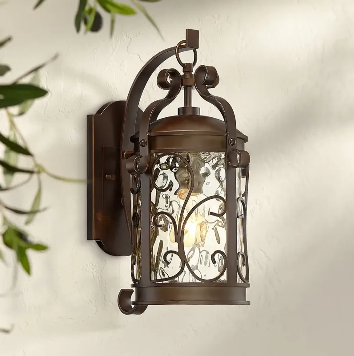 Conway 17 1/2" High Oil-Rubbed Bronze Scroll Outdoor Wall Light