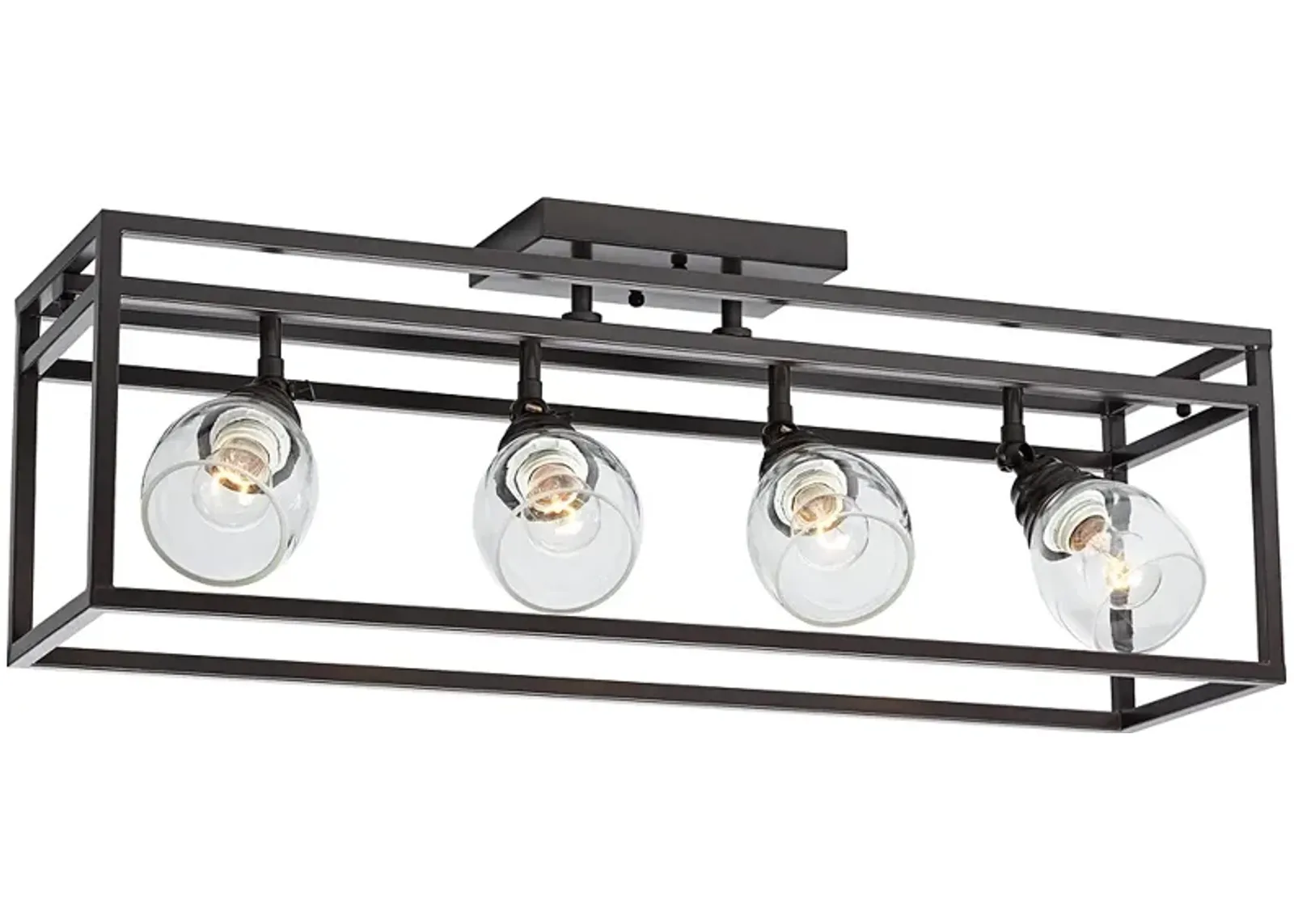 Pro Track Brennan 29 1/2" Wide 4-Light Bronze Cage LED Track Fixture