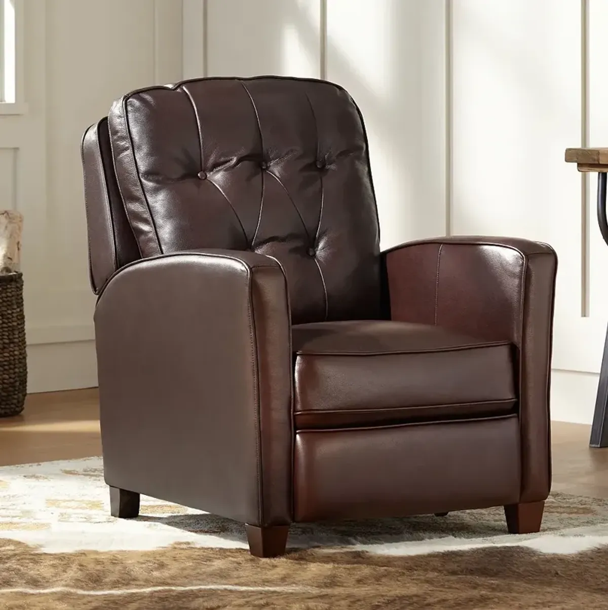 Livorno Chocolate Leather 3-Way Recliner Chair