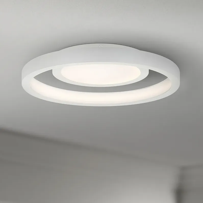 George Kovacs Knock Out 14" Wide White LED Modern Ceiling Light