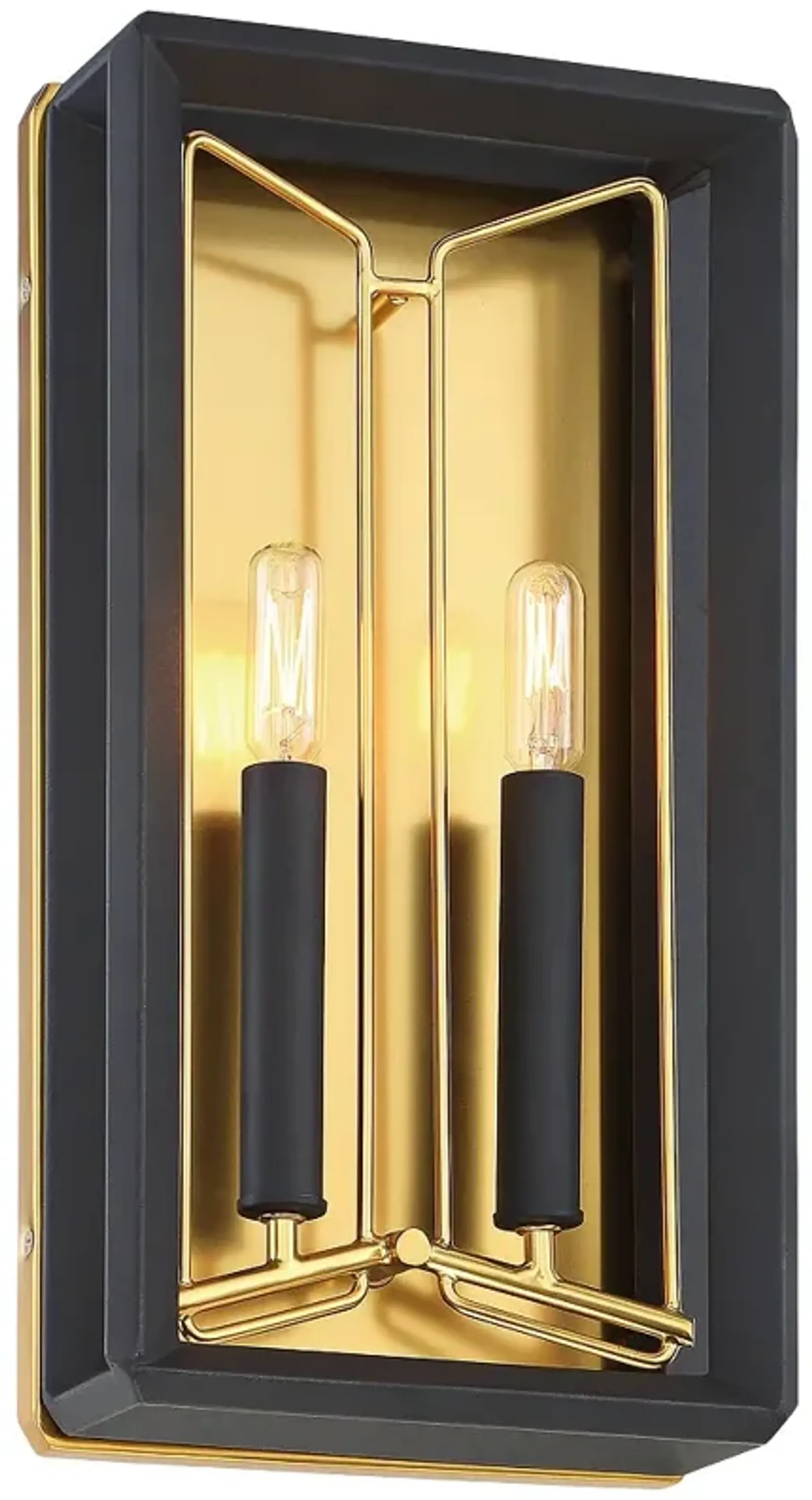 Metropolitan Sable Point 17"H Sand Black 2-Light Wall Sconce