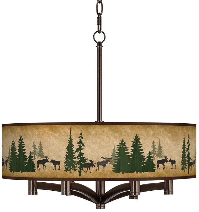 Moose Lodge Ava 6-Light Bronze Pendant Chandelier