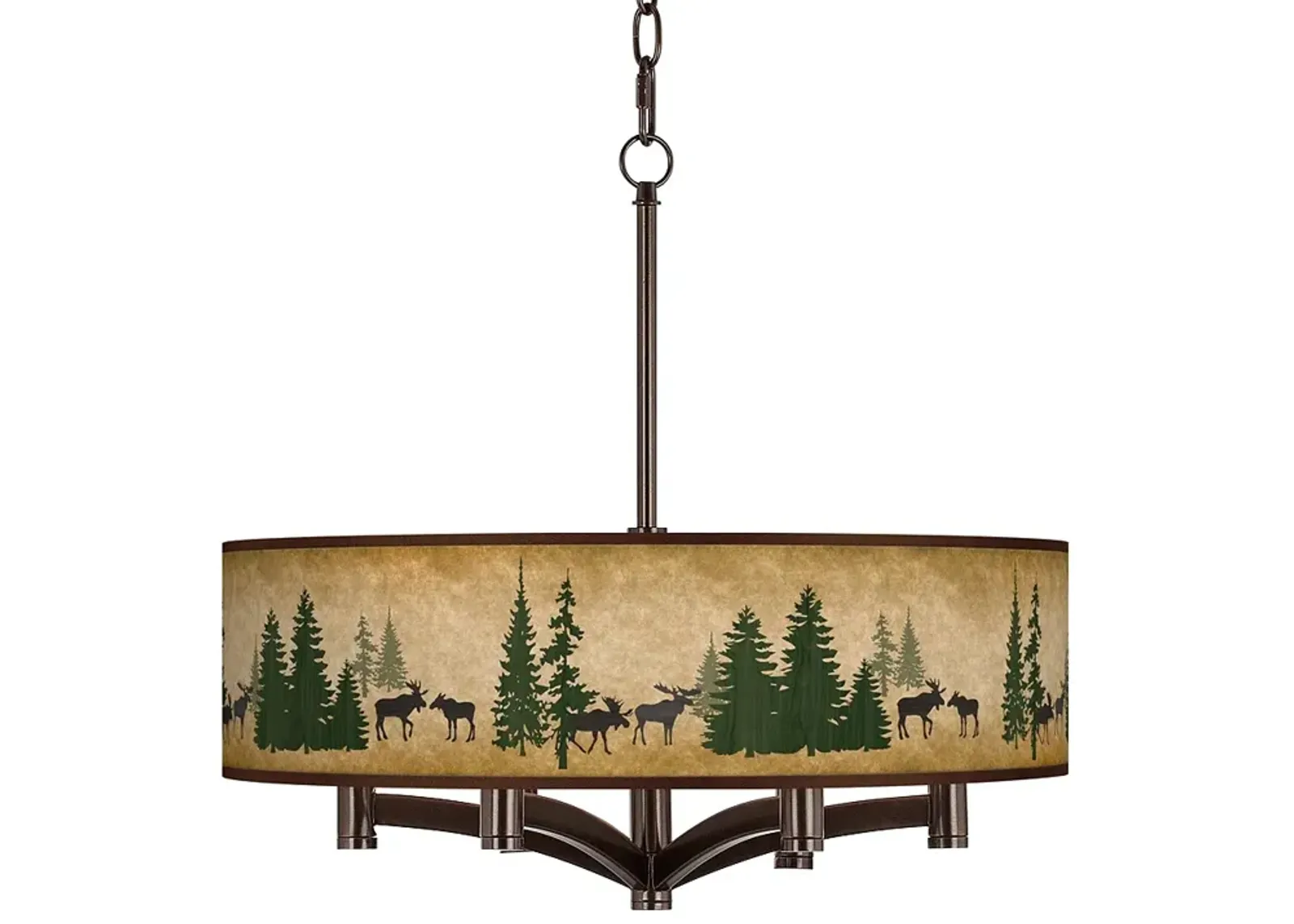 Moose Lodge Ava 6-Light Bronze Pendant Chandelier