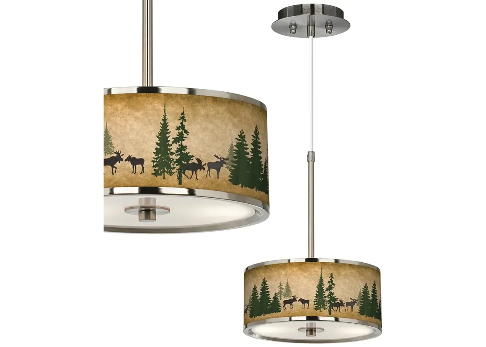 Moose Lodge Giclee Glow 10 1/4" Wide Pendant Light