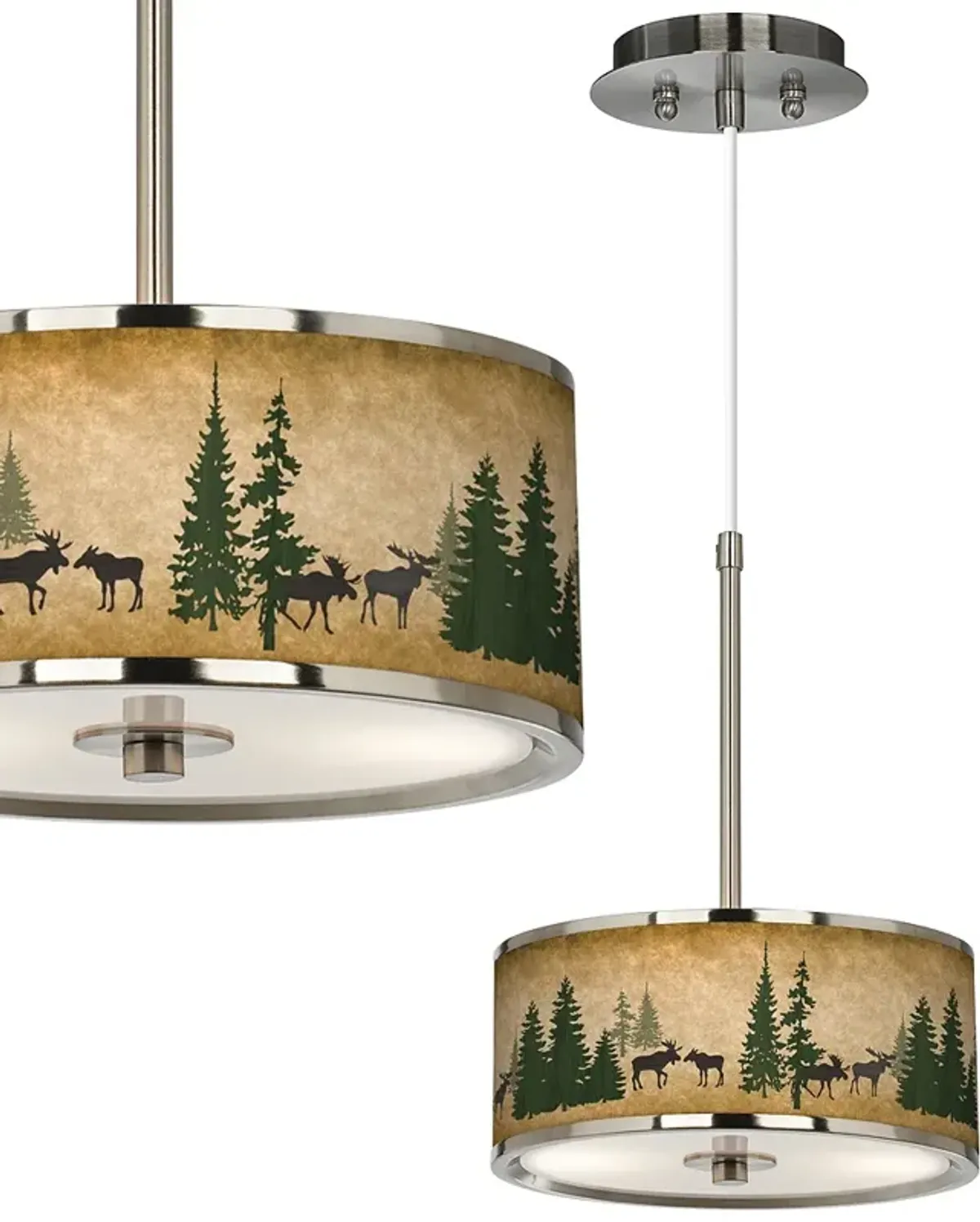 Moose Lodge Giclee Glow 10 1/4" Wide Pendant Light