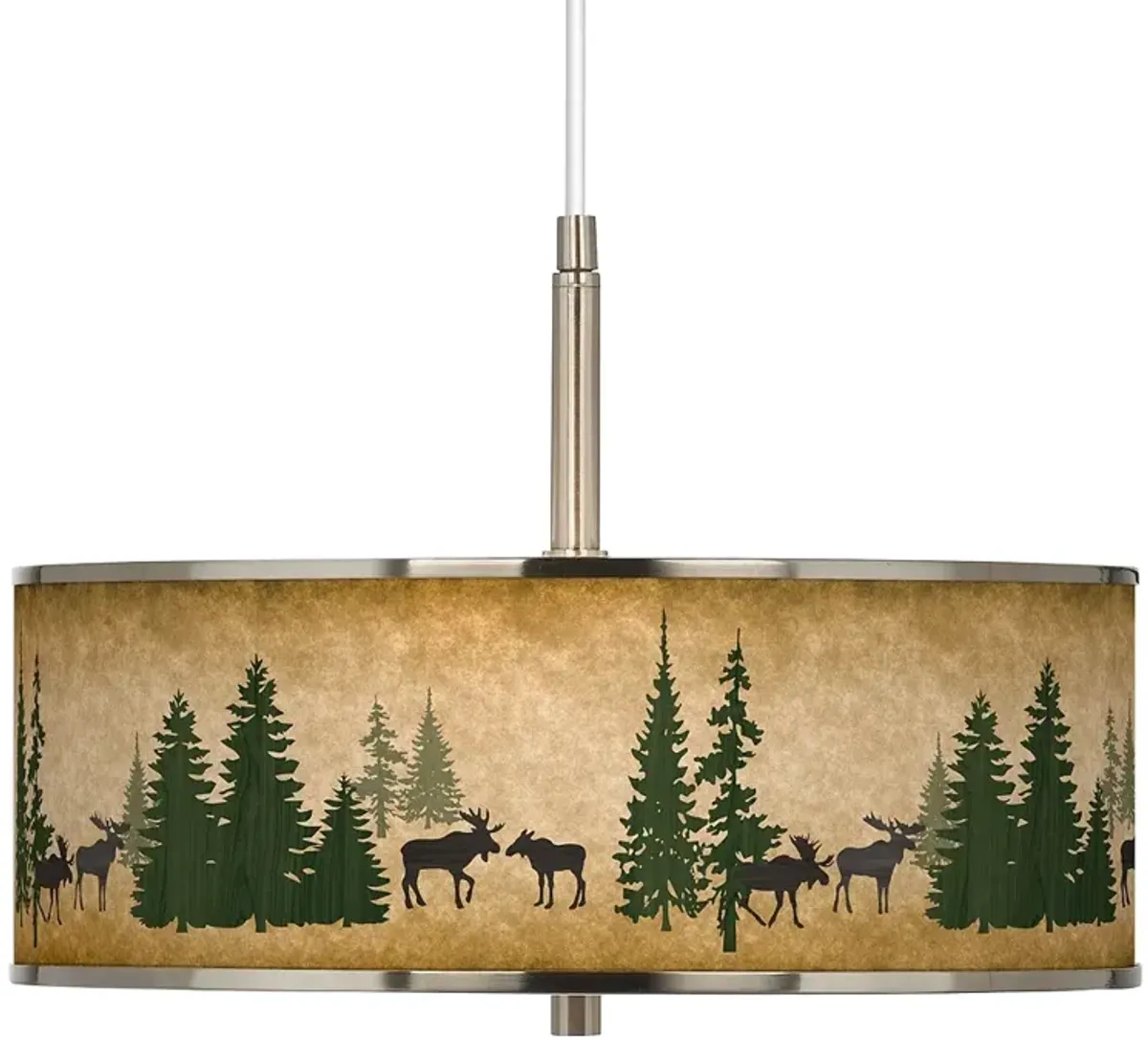 Moose Lodge Giclee Glow 16" Wide Pendant Light