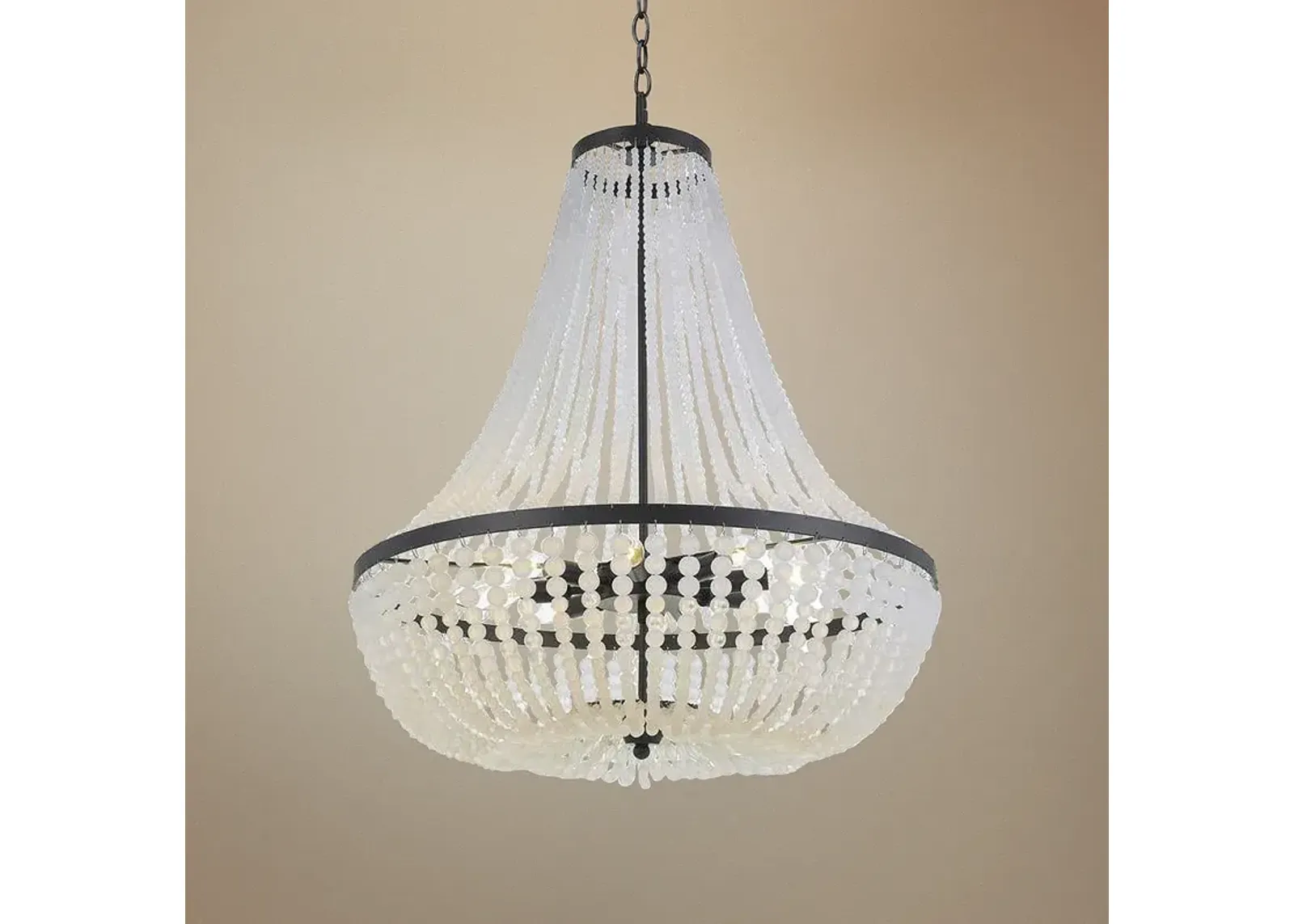 Crystorama Rylee 24" Wide Matte Black Crystal Chandelier