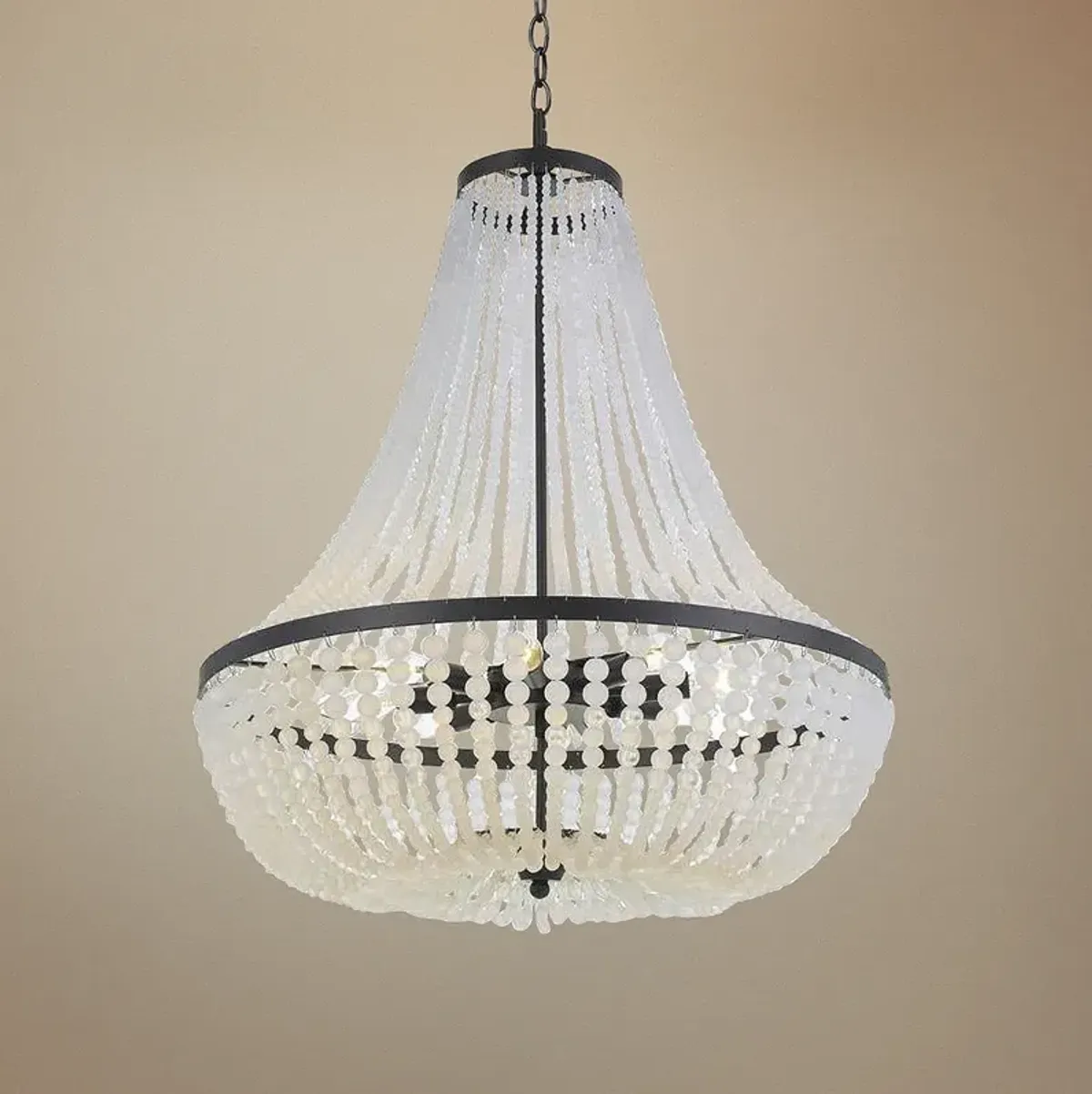 Crystorama Rylee 24" Wide Matte Black Crystal Chandelier