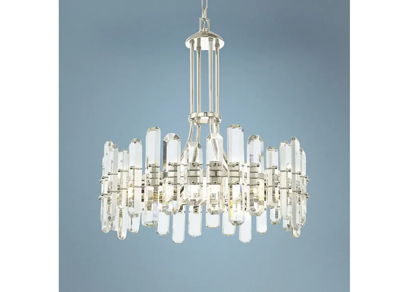 Crystorama Bolton 24 3/4" Wide Polished Nickel Crystal Chandelier