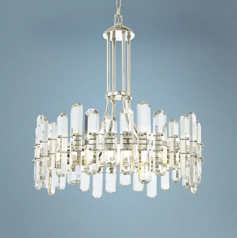 Crystorama Bolton 24 3/4" Wide Polished Nickel Crystal Chandelier