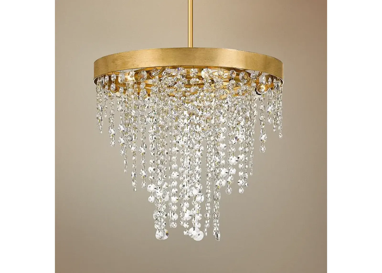 Crystorama Winham 20"W Antique Gold and Crystal Chandelier