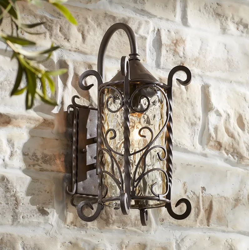 Casa Seville 18 1/2" High Iron Scroll Outdoor Wall Light